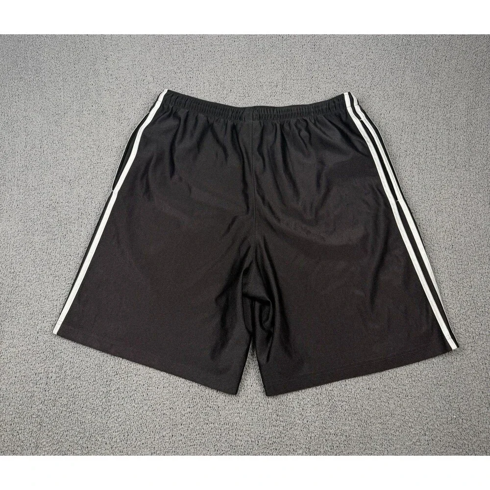 Vintage Adidas Shorts Mens L Black Satin Shiny Dazzle Glanz 90s Y2K Gym Casual